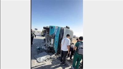 إصابات وجروح متفرقة.. انقلاب أتوبيس فريق الاتحاد السكندري في أكتوبر