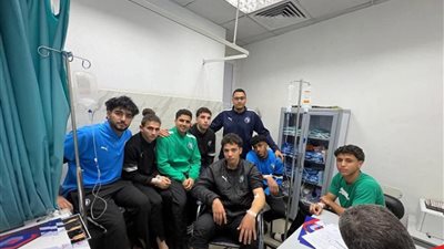 بعد سقوط المصعد بهم.. ناشئوا بيراميدز يغادرون مستشفى العصافرة بالإسكندرية