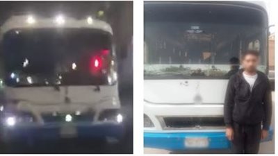 لا يحمل رخصة قيادة و يسير عكس الإتجاه..ضبط سائق مينى باص بالقاهرة 