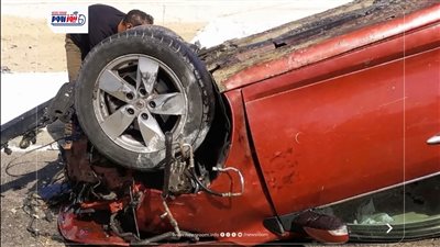 كسر مضاعف لأحدهما.. إصابة شابين في حادث تصادم بطريق السرب – أصلان بالفيوم