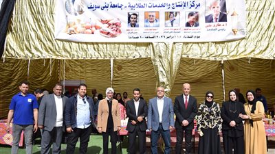 افتتاح معرض سلع ومنتجات بجامعة بنى سويف بأسعار مخفضة بمناسبة شهر رمضان