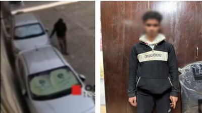 كان بيلعب.. عاطل يقوم بإتلاف وتجريح سيارتين بمسمار في الوايلى