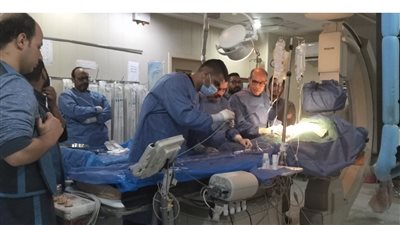  إجراء توسيع الصمام الميترالي بالبالون وتقنية الشنيور الكهربي لأول مرة بمستشفي