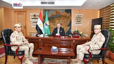 محافظ الفيوم يستقبل المستشار العسكري للتهنئة بتجديد ثقة القيادة السياسية