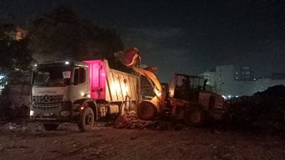 رفع ٦ آلاف طن مخلفات من أرض أبو عبيدة ضمن حملات مكثفة استمرت 3 أيام بالجيزة