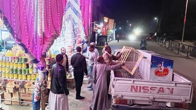 تكثيف حملات إزالة الإشغالات والتعدى على حرم الطريق العام بدراو 