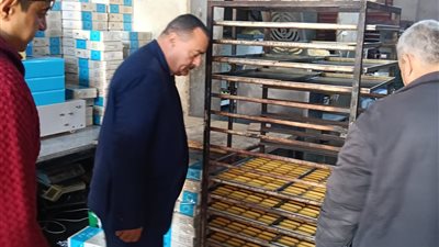 ضبط طن بسكويت و1000علبة كعك عيد داخل مصنع غير مرخص بدمياط