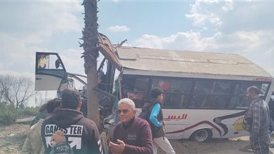 إصابة 8 طلاب في انقلاب أتوبيس على طريق طنطا المحلة بالغربية