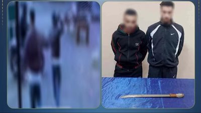 ضبط شخصين هددا مالك معرض سيارات بسلاح أبيض في بولاق الدكرور