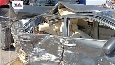 تصادم 13 سيارة بالطريق الصحراوي بالإسكندرية وإصابة 5 أشخاص