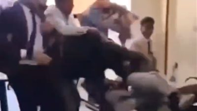 صلح أنتهي بمشاجرة في نقابة المحامين بالدخيلة في الإسكندرية 