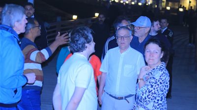 الألمان في زيارة لممشى كورنيش بني سويف خلال رحلتهم النيلية بين القاهرة وأسوان