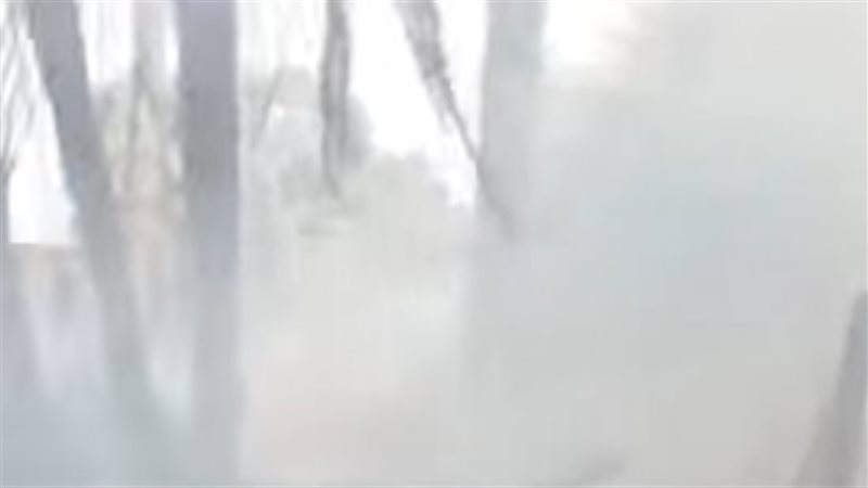 لحظة تصاعد الادخنة