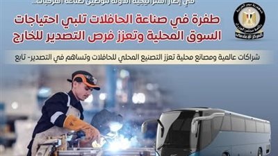 مصر تحقق طفرة في صناعة الحافلات الكهربائية وتعزز تصديرالمركبات محليًا وعالميًا