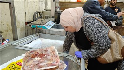 ضبط لحوم مجهولة المصدر خلال حملة تموينية مكبرة وسقوط معمل سري ببورفؤاد