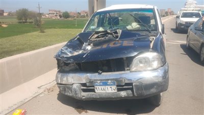 إصابة 4 أشخاص في انقلاب سيارة على طريق بنها شبرا الحر