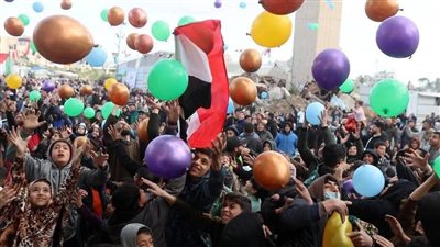علم مصر يحضر بقوة في أجواء احتفالات عيد الفطر بقطاع غزة