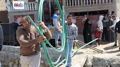 إزالة وصلة مياه خلسة بطول 200 متر على طريق حجز دفنو بالفيوم خلال جولاته الميدا