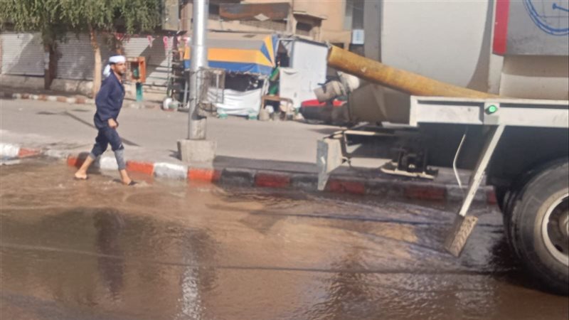 كسر فى ماسورة مياه