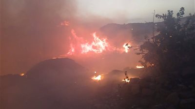 محافظ أسوان يتابع نشوب حريق محدود فى بعض حشائش منطقة نجع المحطة