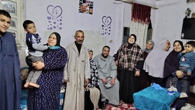 زغاريد الفرحة تعم منزل الطفل «ادم» بعد جهود أمن بنى سويف لإعادته
