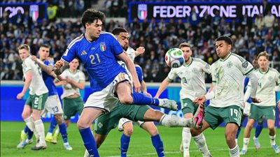 أهداف وملخص مباراة إيطاليا وإيرلندا الشوط الأول في تصفيات كأس العالم 2026