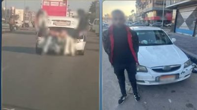 ضبط سائق سمح لأطفال بالجلوس في حقيبة السيارة ببورسعيد