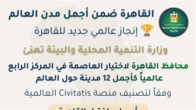 القاهرة تحتل المركز