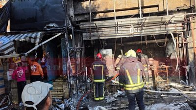 الحماية المدنية بالإسكندرية تحاصر حريق مطعم سموحة بعد انفجار أنبوبة غاز