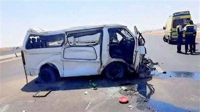 إصابة 5 في حادث تصادم ميكروباص وسيارة دبابة بالمنوفية