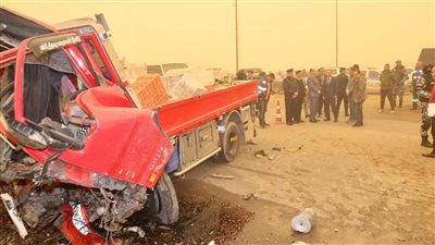 بالأسماء.. مصرع 8 أشخاص وإصابة 3 آخرين إثر تصادم سيارتين نقل بالمنوفية