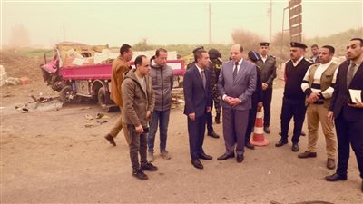 محافظ المنوفية يزور مصابى حادث السادات للاطمئنان على حالتهم الصحية 