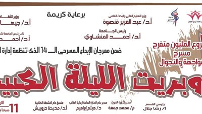 جامعة أسيوط تدعو طلابها لحضور العرض المسرحي “أوبريت الليلة الكبيرة” 