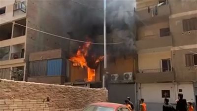 محاولات مكثفة للسيطرة على حريق نشب بكشري هند بالحوامدية