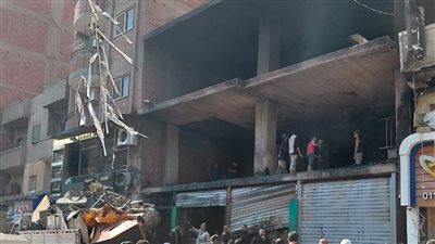 إصابة عامل بحروق متفرقة فى نشوب حريق بمحل كشرى بالحوامدية