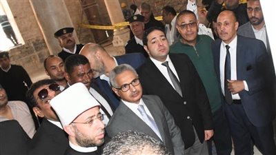وزير الأوقاف ومحافظ بني سويف يتفقدان أعمال تطوير مسجد وضريح السيدة حورية 
