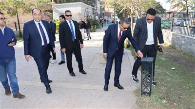جولة موسعة لمحافظ المنوفية لمتابعة الحدائق والميادين قبل الأعياد