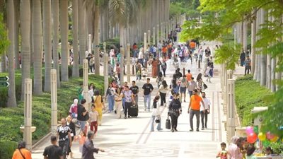 حديقة الأزهر تتصدر المشهد في شم النسيم.. إقبال كثيف وأجواء ربيعية مبهرة