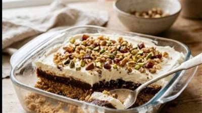     طريقة عمل حلى القشطة والتمر بطعم غني وتحضير سريع