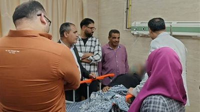وكيل صحة بني سويف ورئيس اهناسيا يتابعان حالة مصابي حريق كوم الرمل 