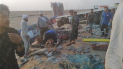 مصرع شخصين وإصابة 4 آخرين في تصادم مروع بطريق منفلوط الصحراوي بأسيوط