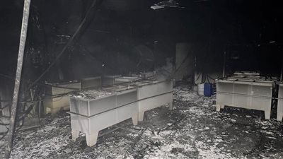 إخماد حريق بصالة إنتاج داخل مصنع مشغولات ذهبية في بدر