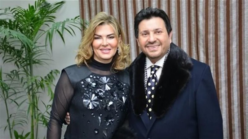 هاني شاكر وزوجته