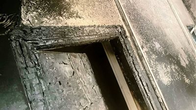 صور وتفاصيل.. تفحم شقة عروسين بالشرقية قبل الزفاف بـ3 أيام