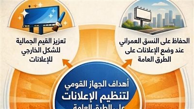 بالإنفوجراف.. تعرَّف على أهداف الجهاز القومي لتنظيم الإعلانات على الطرق العامة