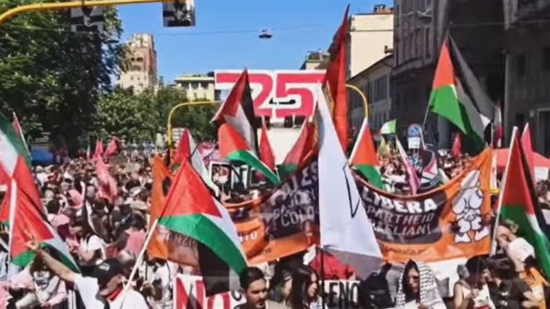 مظاهرات ميلانو في