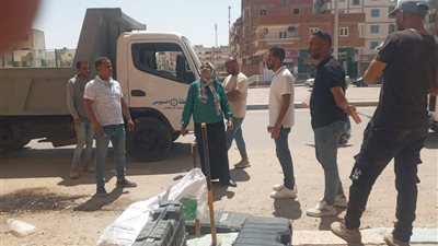 إزالة فورية لأعمال بناء مخالف في المهد بمدينة السلام 1 بحي فيصل في السويس