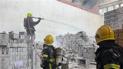 النيابة تنتدب المعمل الجنائي لكشف ملابسات حريق مخزن بمدينة نصر