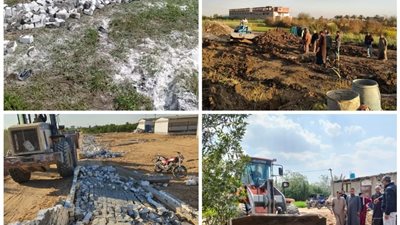 إزالة 6 حالات تعد على الأراضي الزراعية بأبو حماد في الشرقية