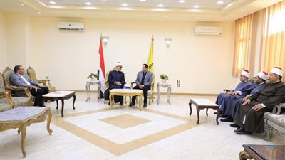 مفتي الجمهورية يبحث التعاون مع نائب محافظ شمال سيناء ويزور مصابي غزة 